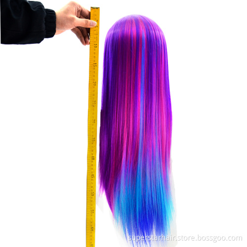 synthetic fiber trainng mannequin head for braiding and cutting dummy head